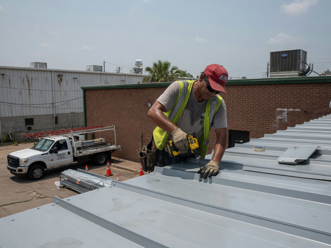 metal roofing work by Metal Roofing Champs in Houston, Texas