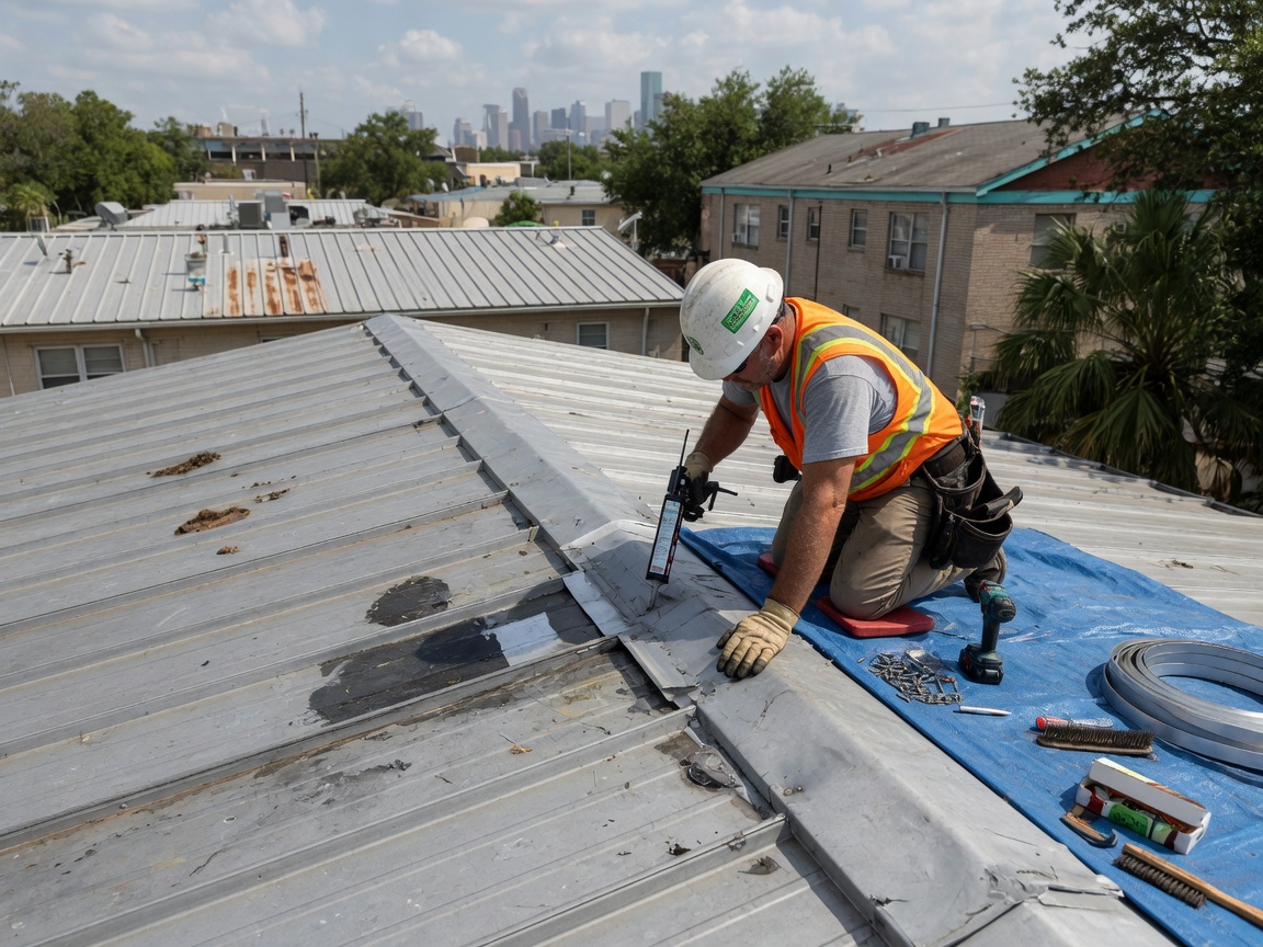 metal roof repair & maintenance in Houston